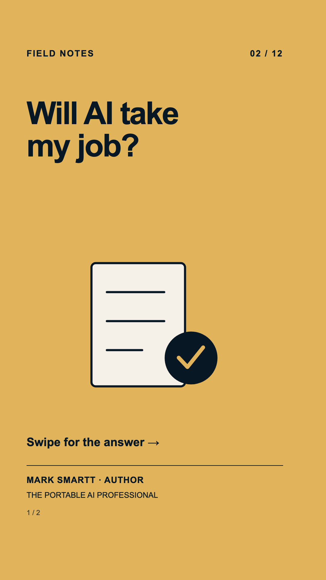 Question: Will AI take my job?