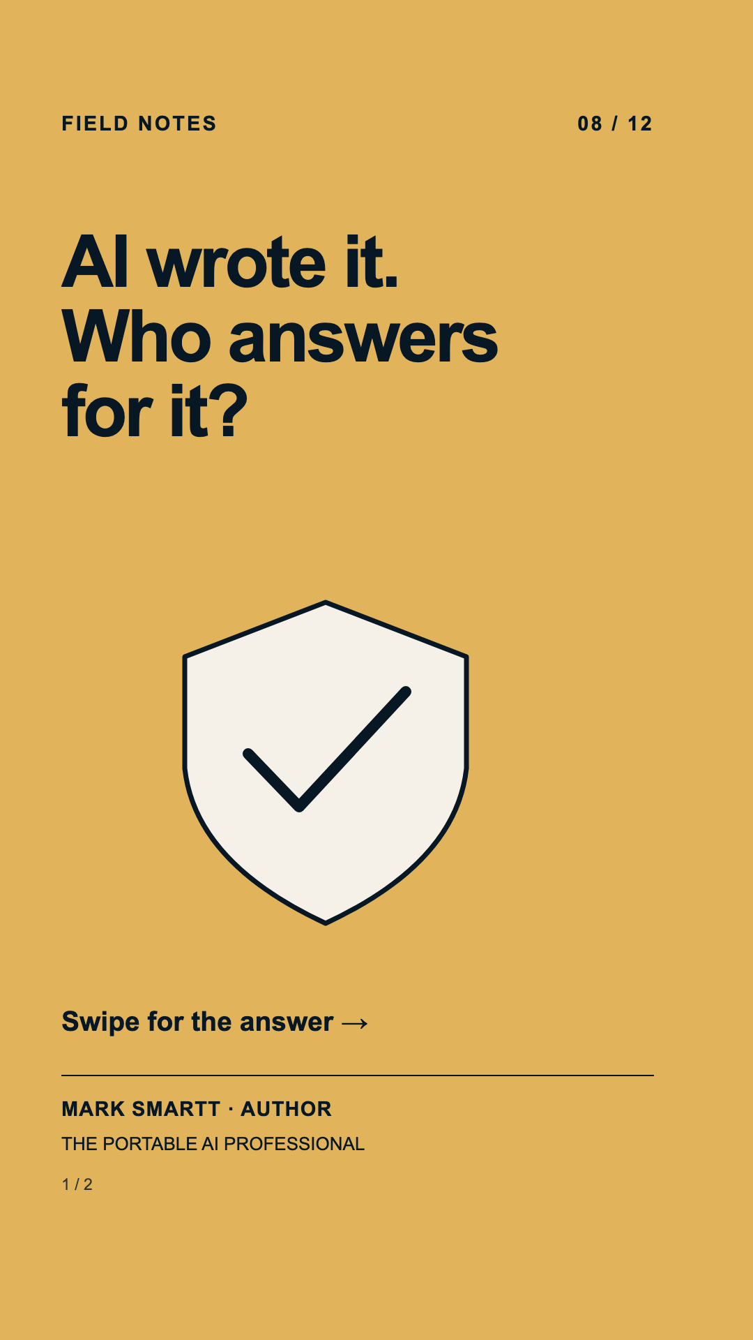 Question: AI wrote it. Who answers for it?