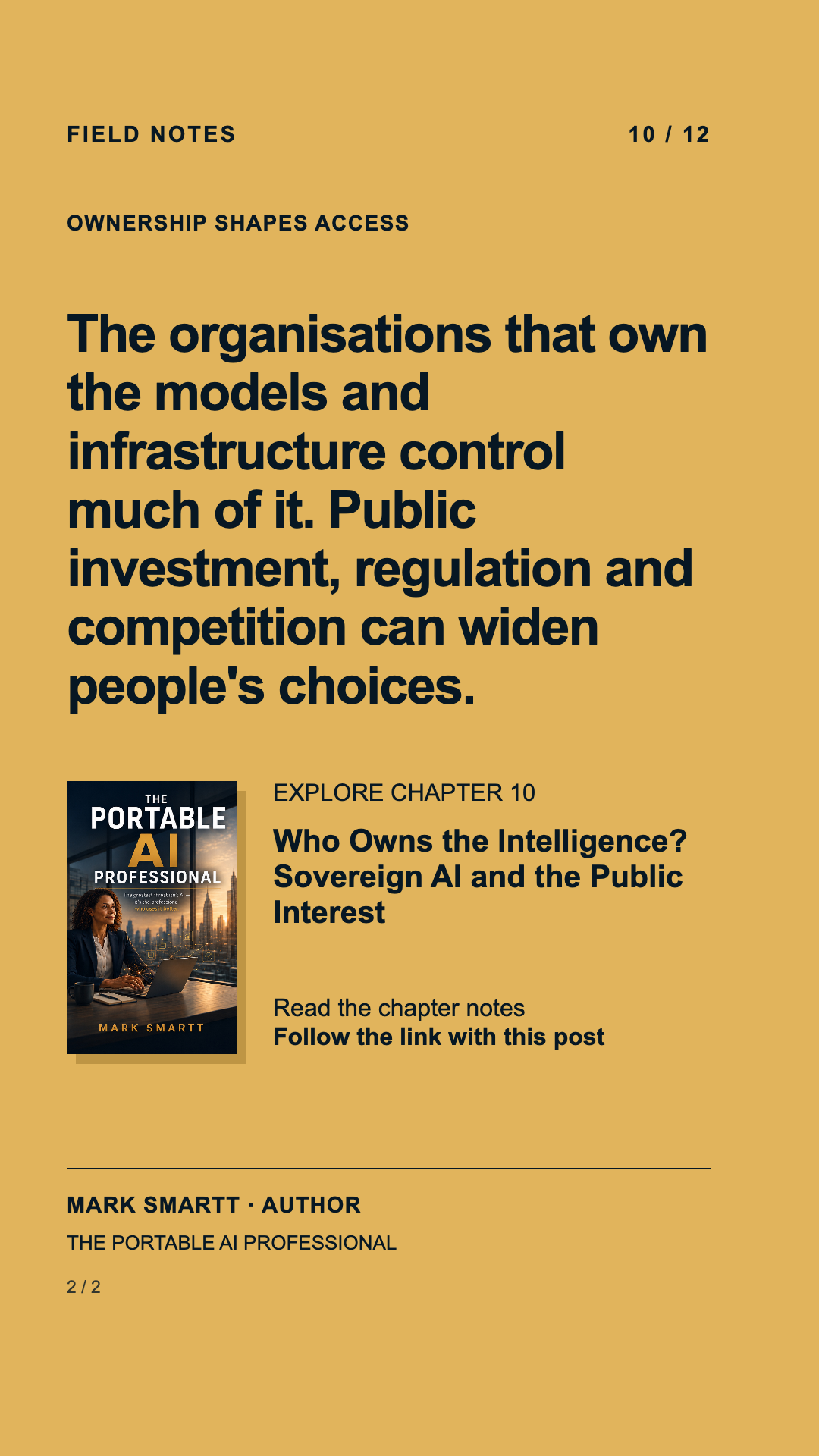 Answer: The organisations that own the models and infrastructure control much of it. Public investment, regulation and competition can widen people's choices.
